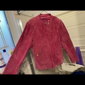 LADIES PINK SUEDE JACKET